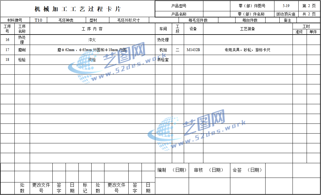 拨动顶尖座夹具设计工艺卡