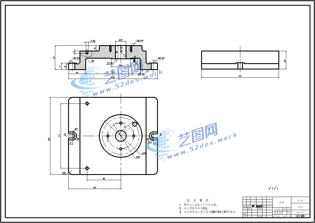 拨动顶尖座夹具设计夹具体CAD图纸